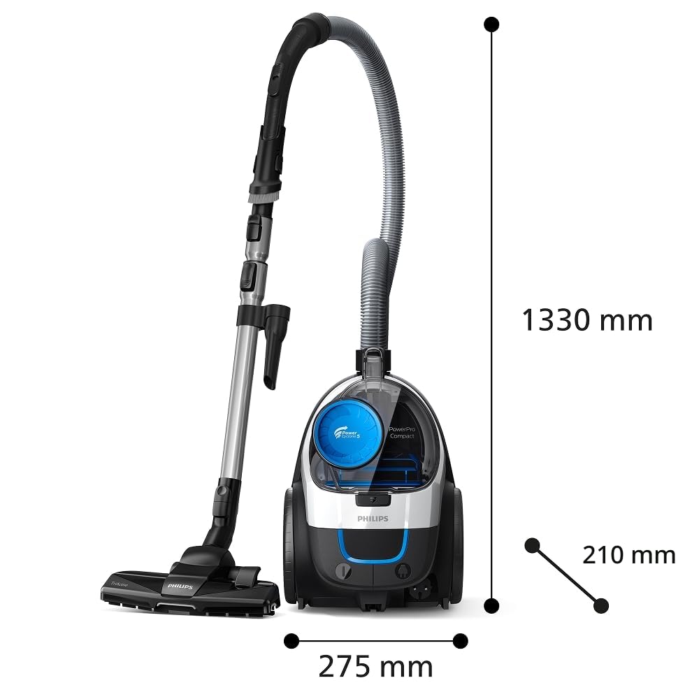 Philips PowerPro Compact Staubsauger – Beutellos, 900W