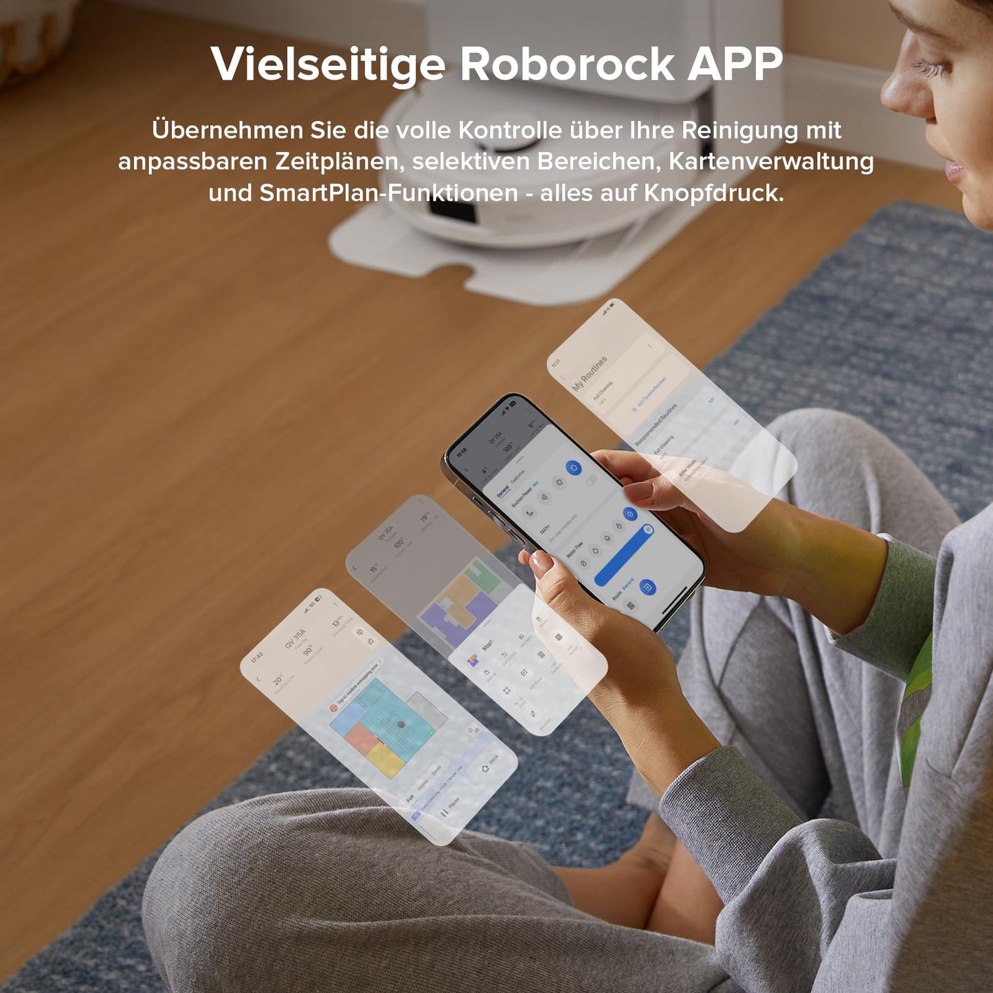 Roborock Qrevo Serie Saugroboter mit Wischfunktion – Weiß