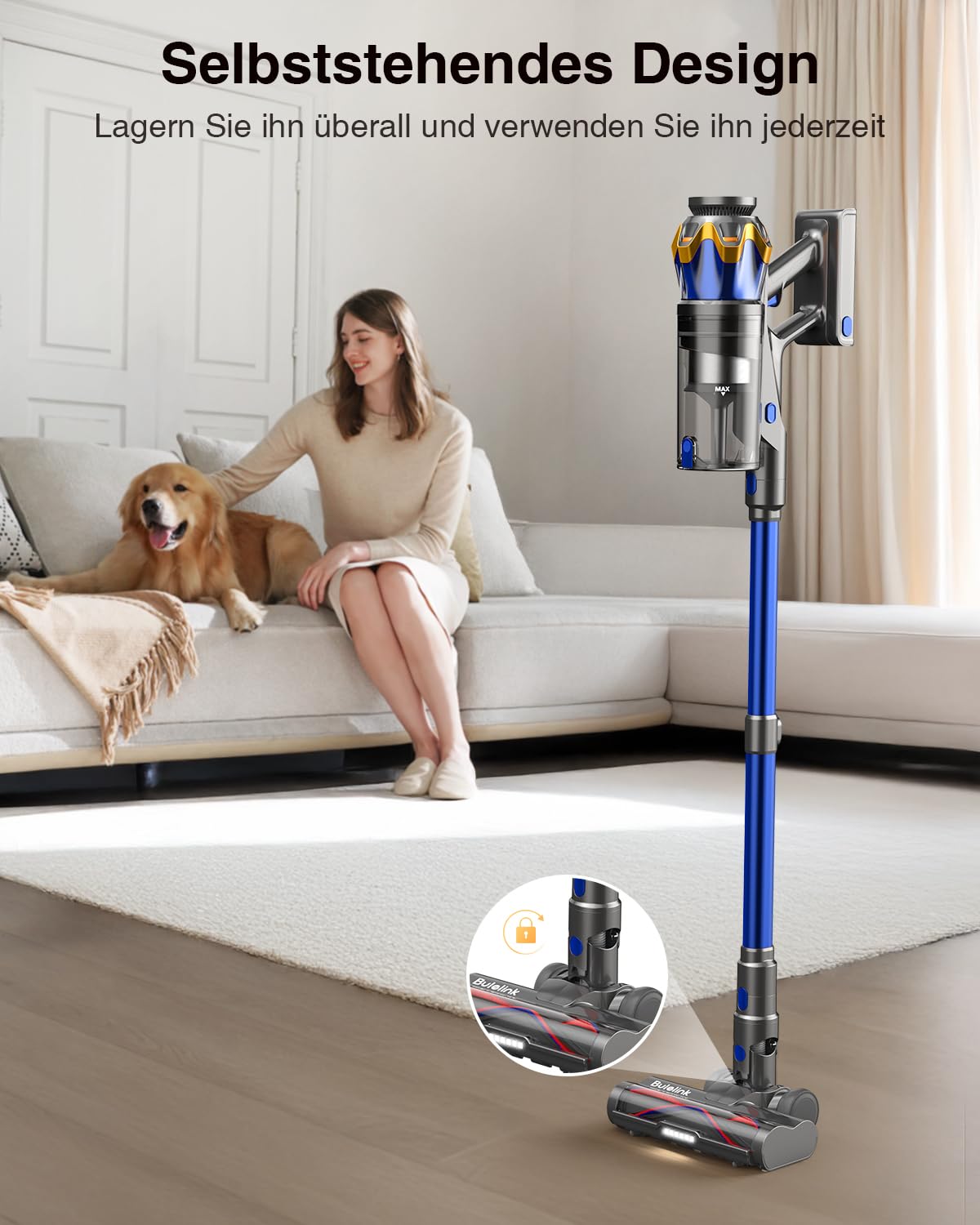 Akku Staubsauger 45000Pa 550W – Kabellos, 65 Min