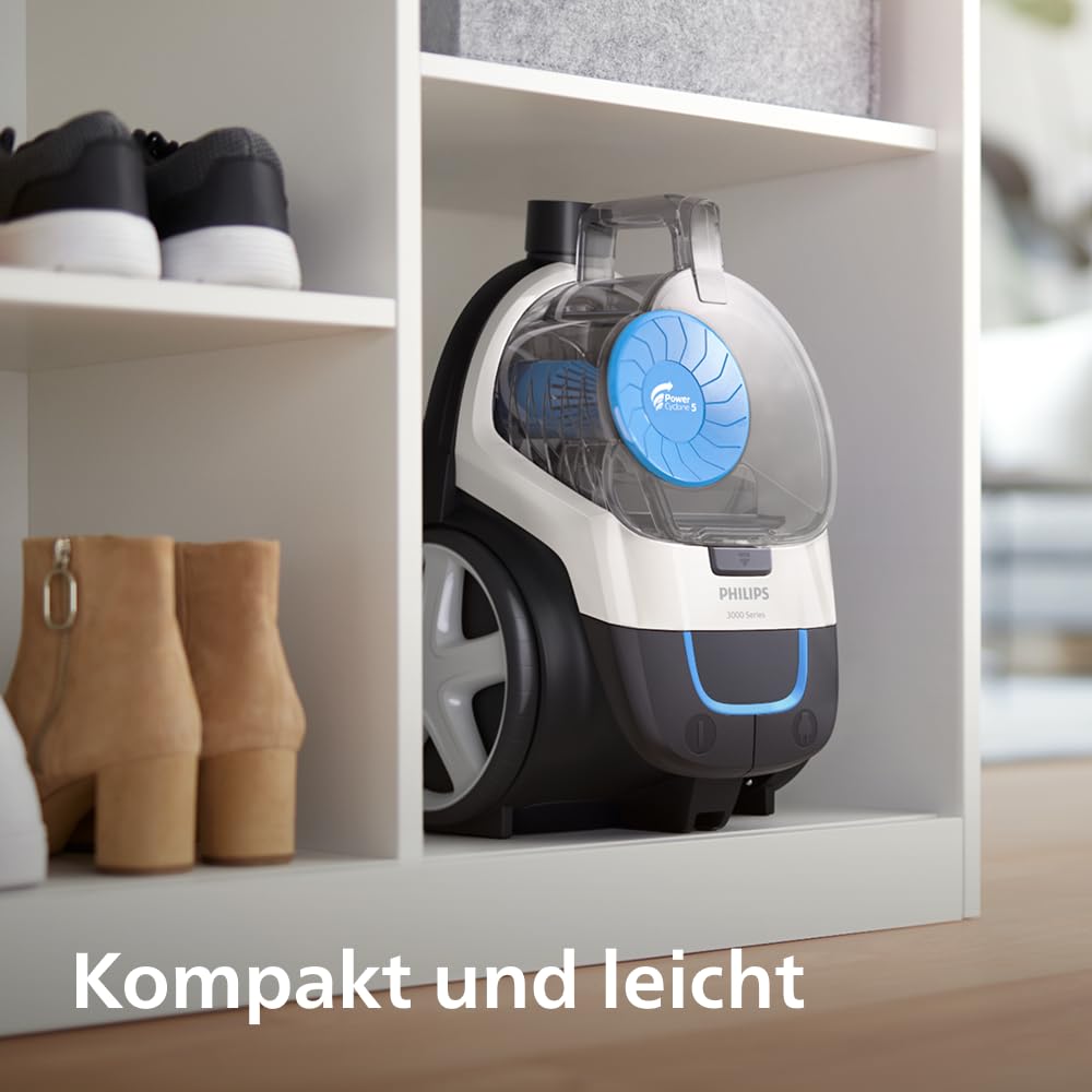 Philips PowerPro Compact Staubsauger – Beutellos, 900W