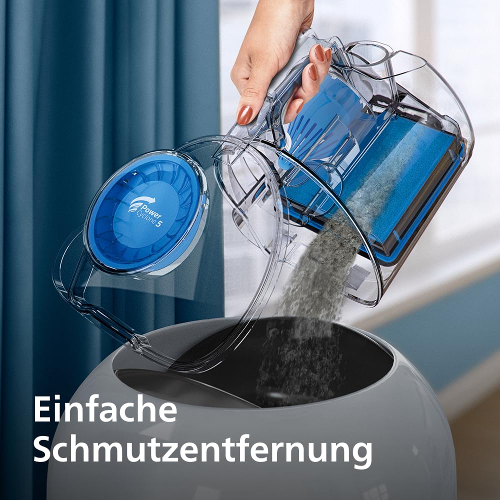 Philips PowerPro Compact Staubsauger – Beutellos, 900W