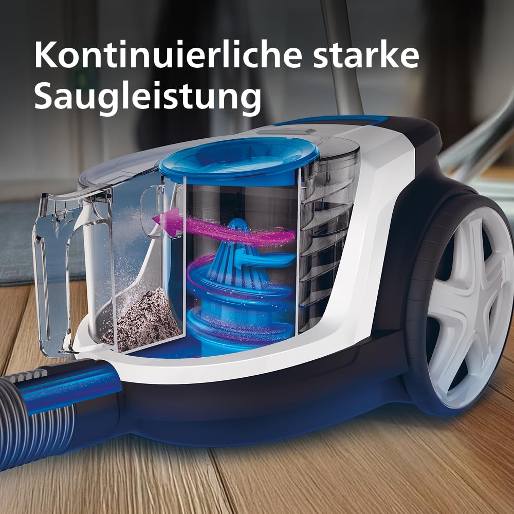 Philips PowerPro Compact Staubsauger – Beutellos, 900W