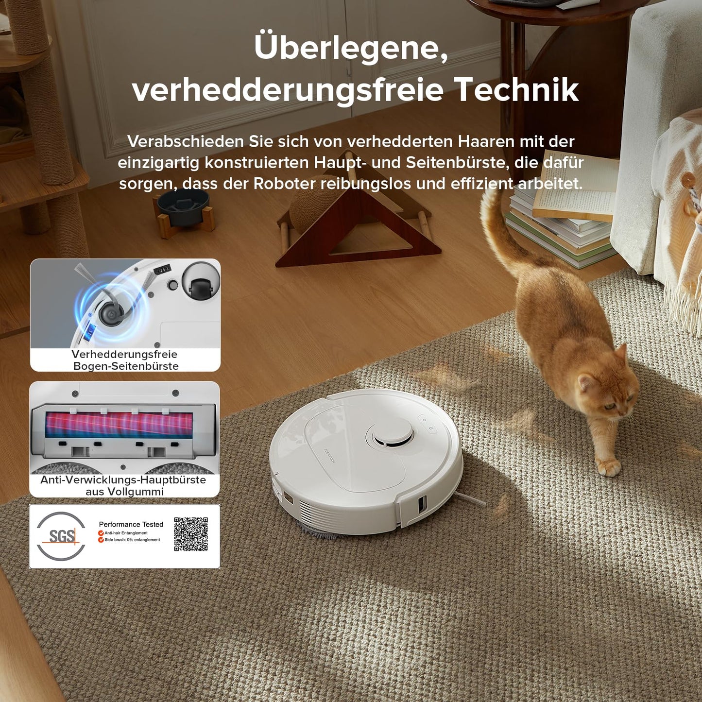 Roborock Qrevo Serie Saugroboter mit Wischfunktion – Weiß