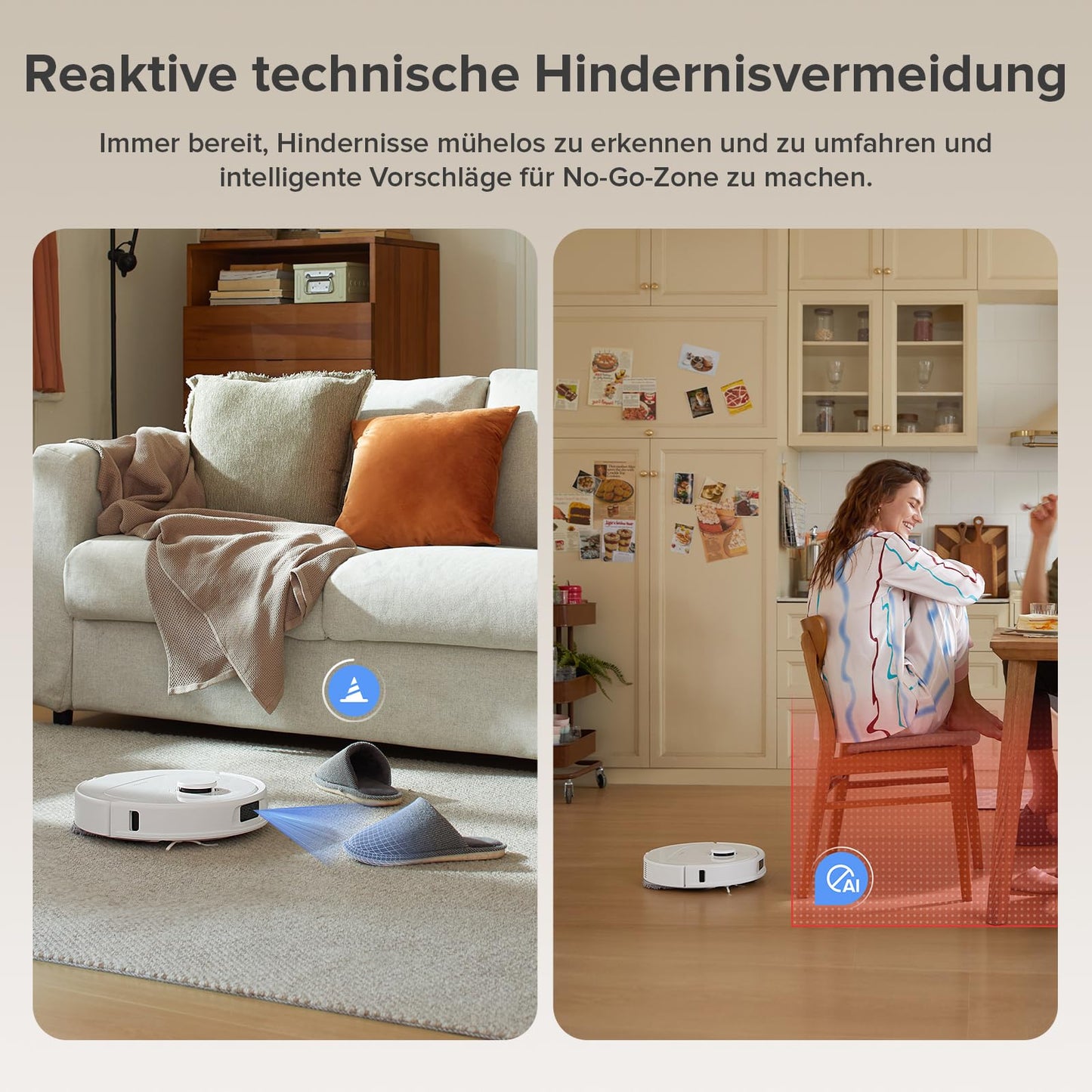 Roborock Qrevo Serie Saugroboter mit Wischfunktion – Weiß
